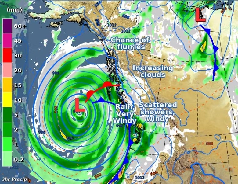 What is a ‘bomb cyclone,’ the weather pattern battering B.C.’s coast?-صحيفة الصوت