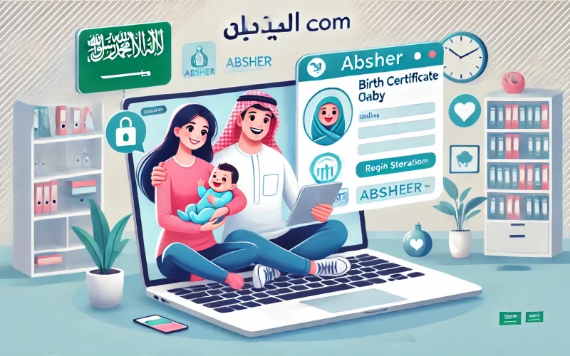 تسجيل المواليد إلكترونياً عبر منصة أبشر
