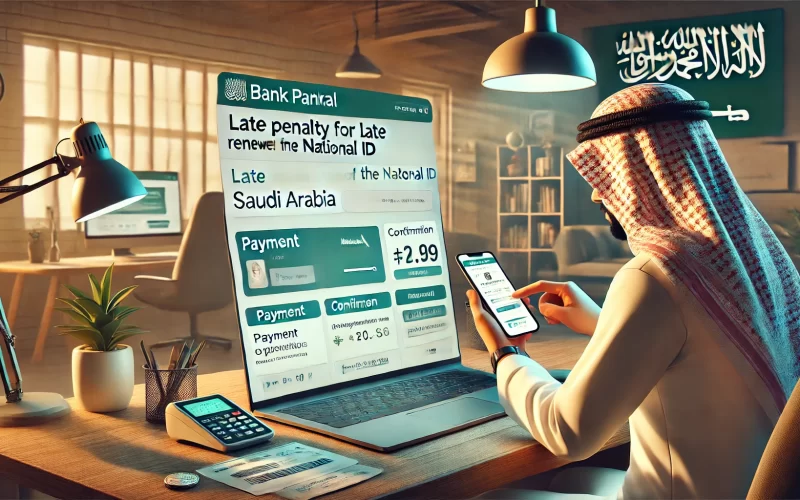 سداد غرامة تأخير الهوية الوطنية عبر البنك