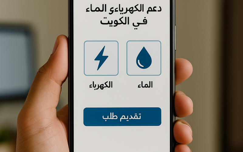 دعم الكهرباء والماء في الكويت بالتطبيق الذكي