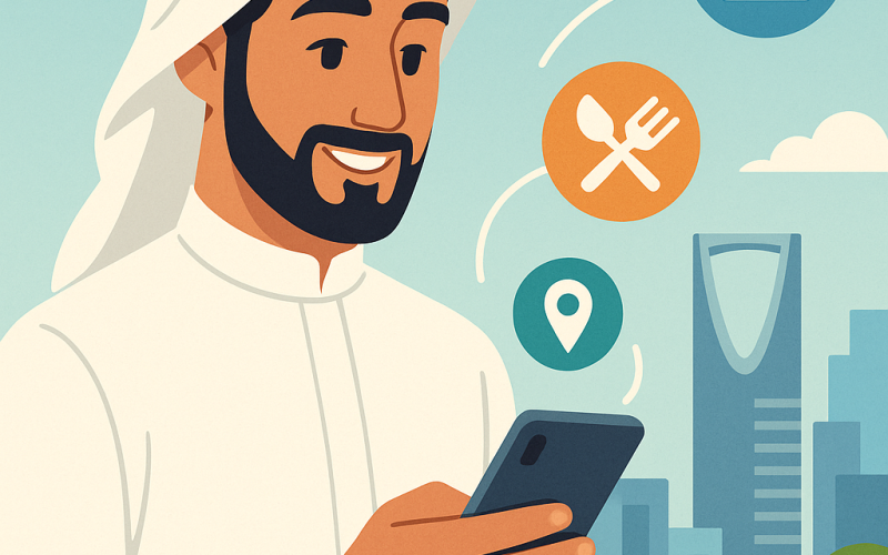 التطبيقات الذكية والخدمات اليومية في السعودية