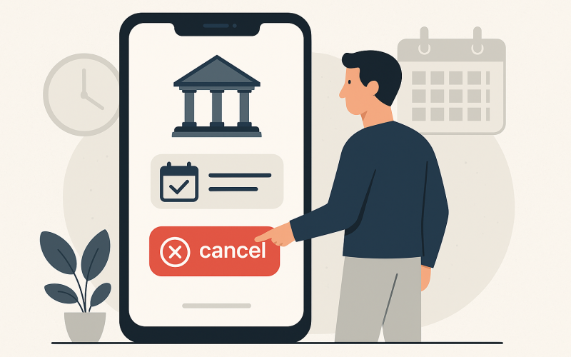 إلغاء الحجوزات عبر تطبيق متى