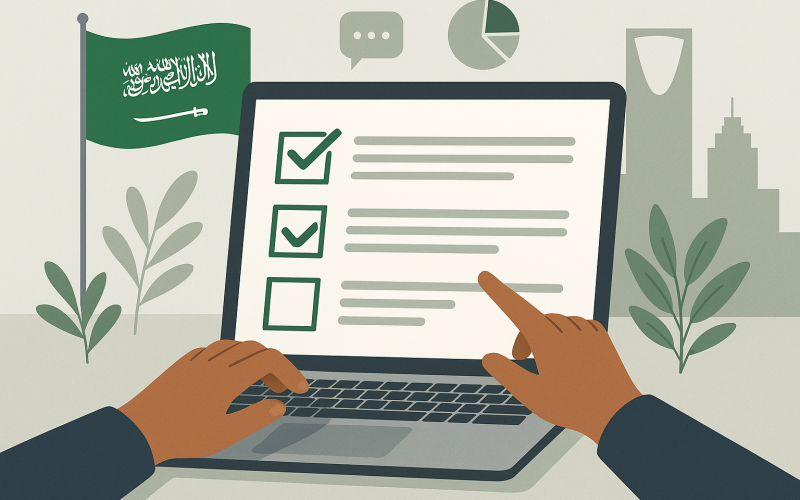 المشاركة في الاستبيانات الحكومية عبر GOV.SA السعودية