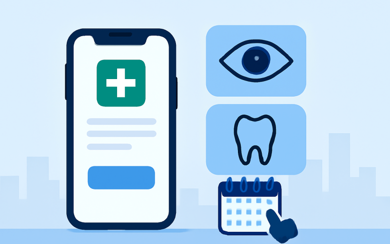 حجز مواعيد فحص النظر والأسنان عبر صحتي
