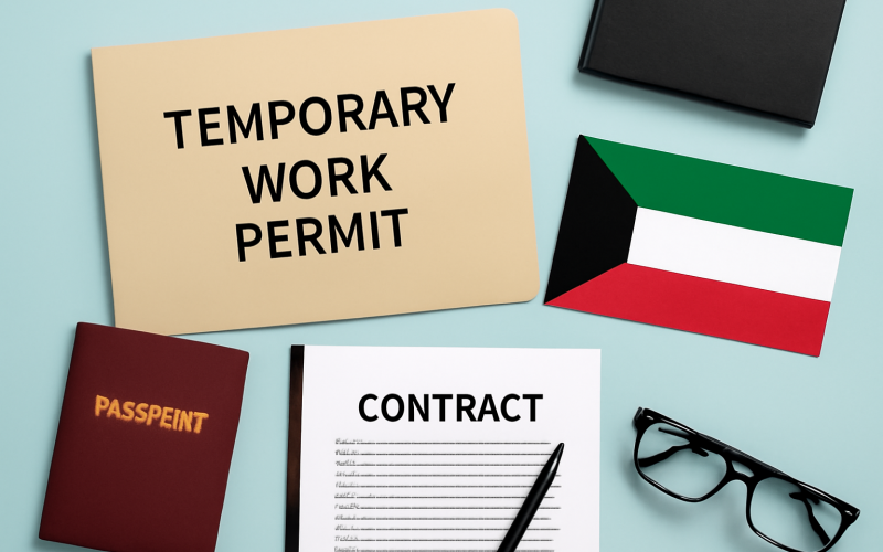 أفضل طريقة للحصول على تصريح العمل المؤقت في الكويت