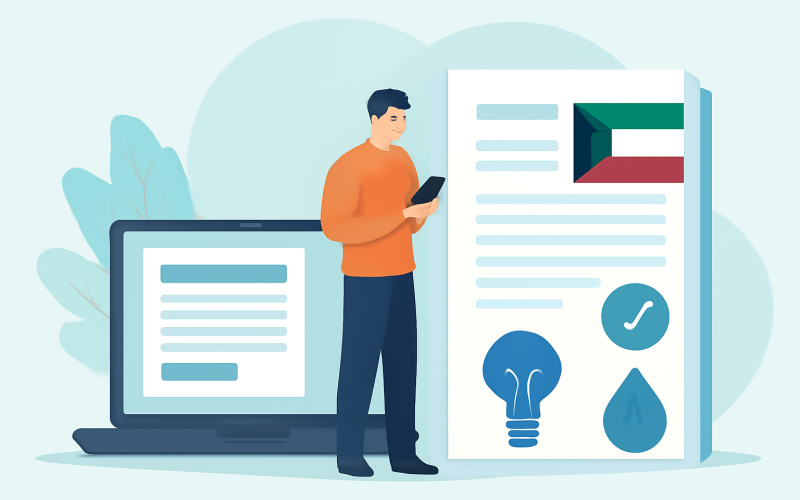 كيفية تقديم طلب بدل خدمات الكهرباء والماء في الكويت